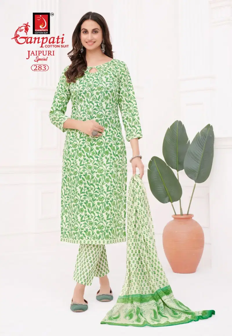 Jaipuri Vol 12 By Ganpati Cotton Printed Dress Material Exporters In India